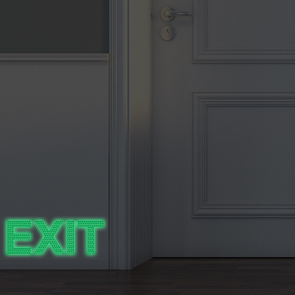 Emergency Exit Sign - 출구 벽 안전 스티커 야광 발광