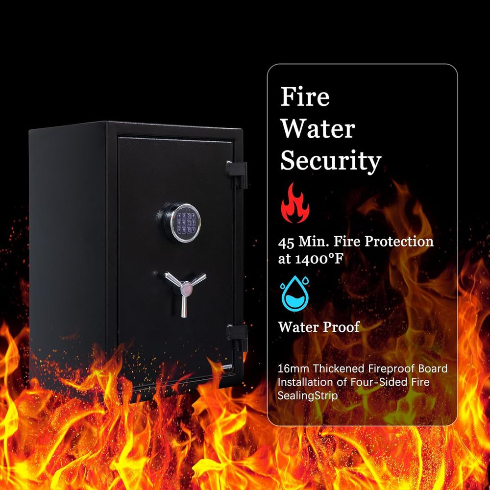 대형 권총 보관함(디지털 잠금장치 포함), 1400 ° - Fire Safe Document 리뷰 및 가격