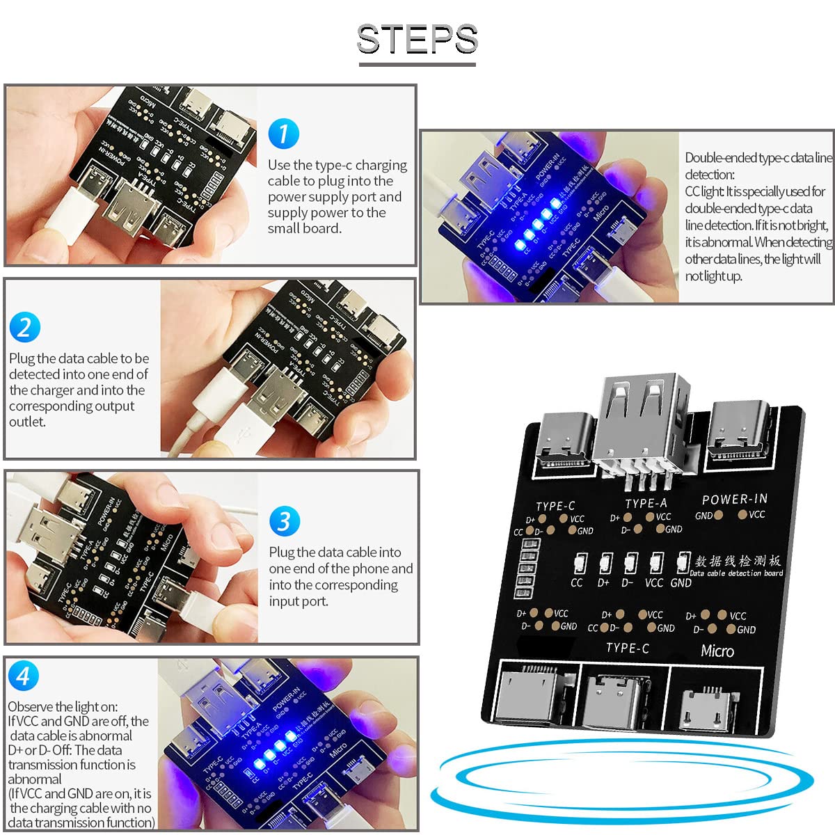 DT3 데이터 케이블 감지 보드 타입 C USB C 마 - Co Detector Plug 리뷰 및 가격