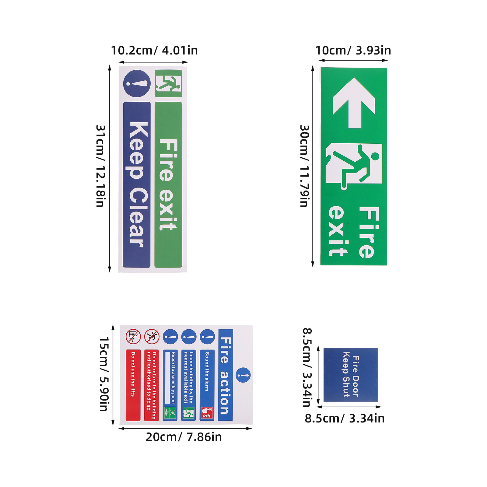 21Pcs 공공 안전 출구 표지판 화재 비상 대피 표시 - Emergency Exit Sign 리뷰 및 가격