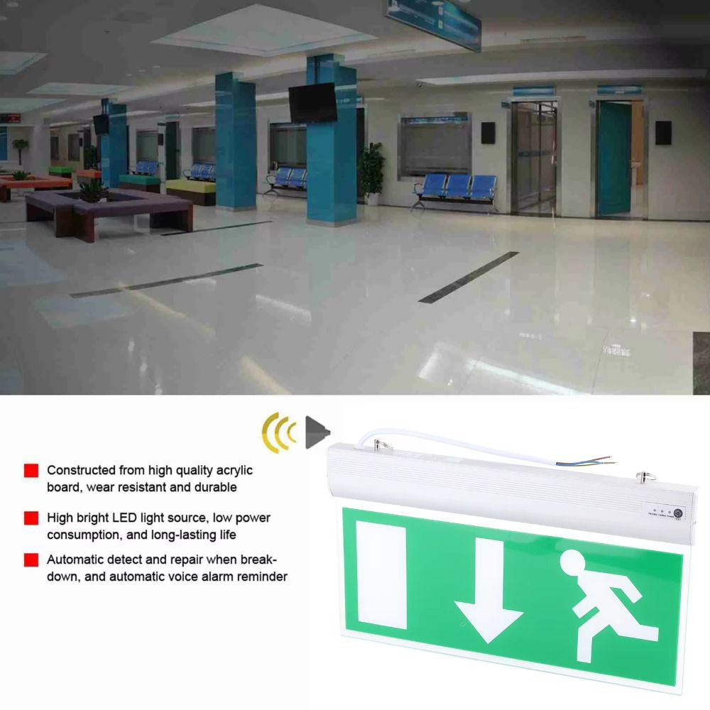 상업용 LED 비상 표시등 녹색 전구 출구 표시등 보안 - Emergency Exit Sign 리뷰 및 가격